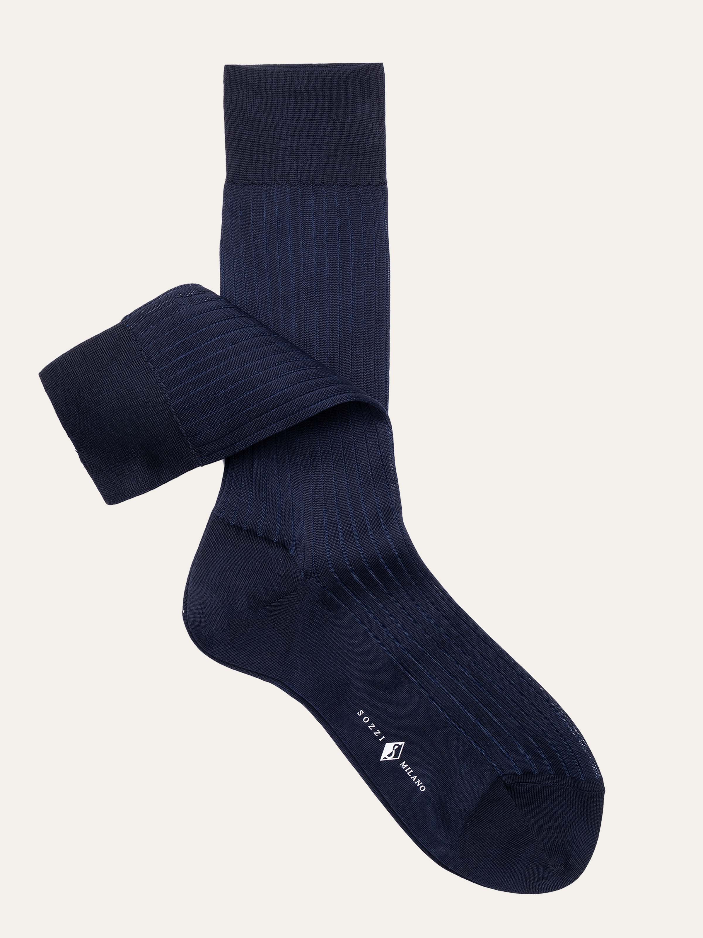 Calze Corte Uomo In Puro Cotone A Costine, Modello Sistro, Colore Nero, Taglia 42/44, Filo Di Scozia - 3
